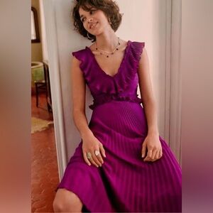 Sezane Rachelle Purple Dress
